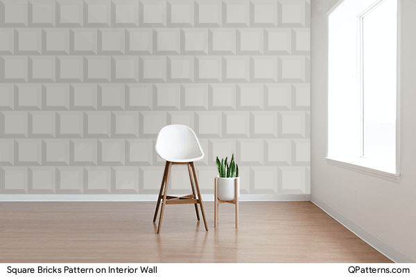 Square Bricks Pattern on interior-wall