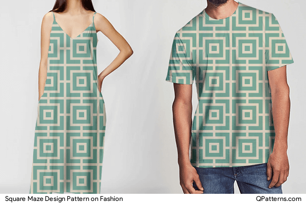Square Maze Design Pattern on fashion