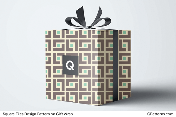 Square Tiles Design Pattern on gift-wrap