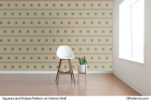 Squares and Stripes Pattern on interior-wall