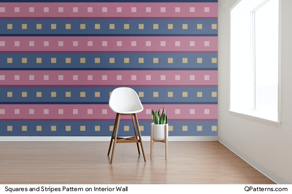 Squares and Stripes Pattern on interior-wall