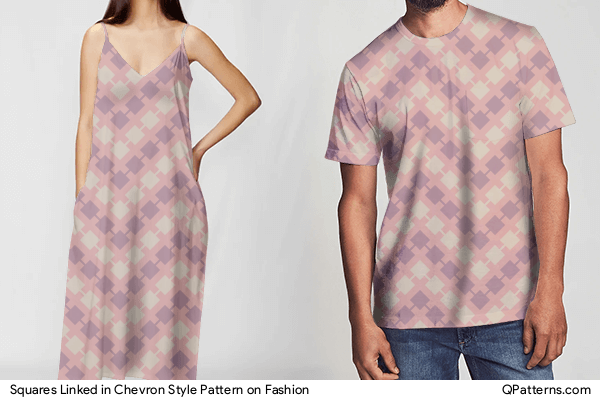 Squares Linked in Chevron Style Pattern on fashion