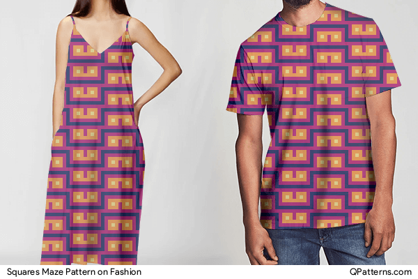 Squares Maze Pattern on fashion