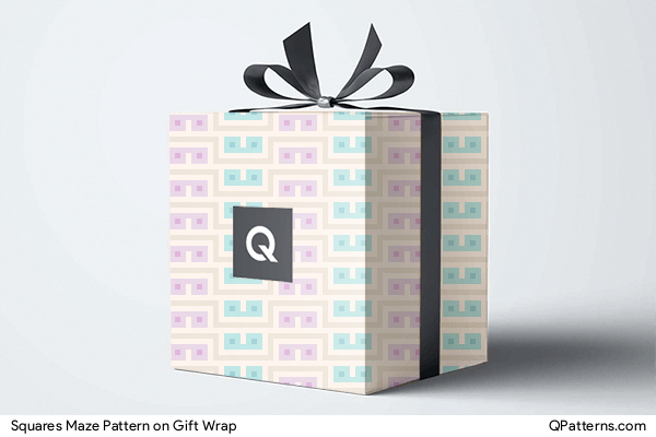 Squares Maze Pattern on gift-wrap