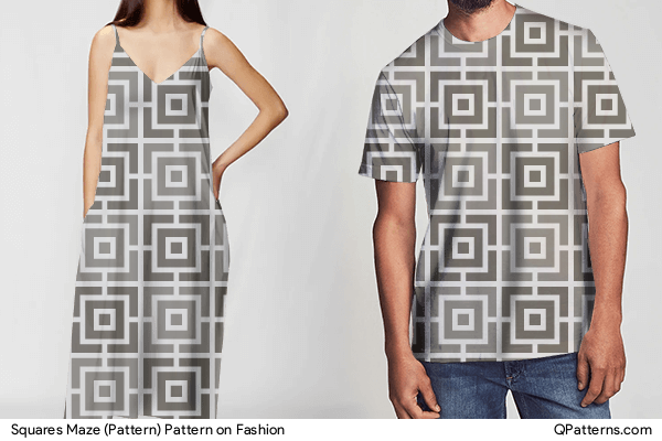 Squares Maze (Pattern) Pattern on fashion
