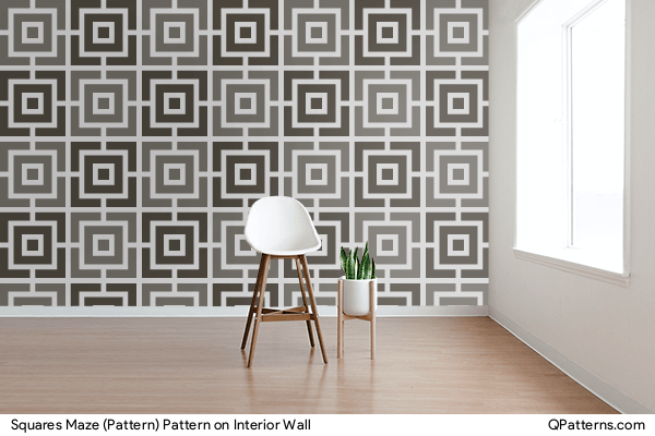 Squares Maze (Pattern) Pattern on interior-wall
