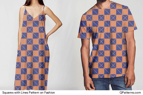 Squares with Lines Pattern on fashion