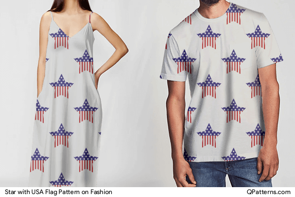 Star with USA Flag Pattern on fashion