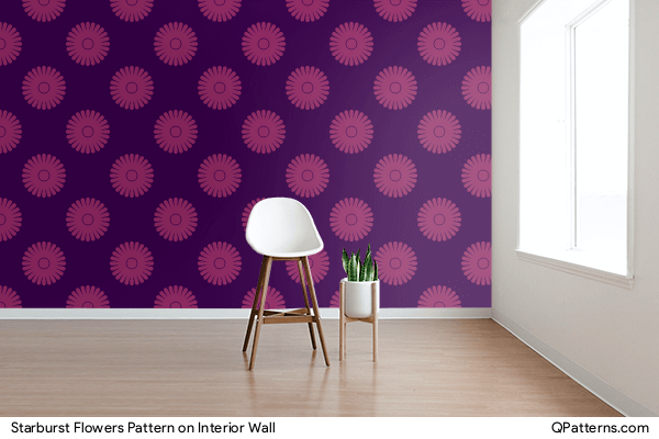 Starburst Flowers Pattern on interior-wall