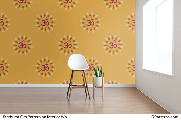 Starburst Om Pattern on interior-wall
