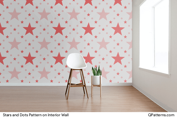 Stars and Dots Pattern on interior-wall