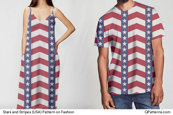 Stars and Stripes (USA) Pattern on fashion
