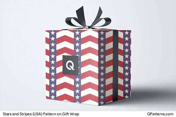 Stars and Stripes (USA) Pattern on gift-wrap