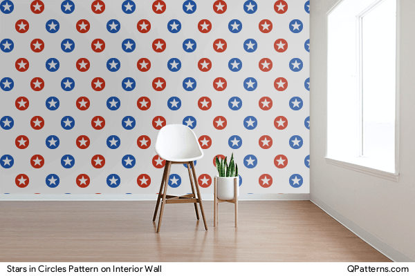 Stars in Circles Pattern on interior-wall