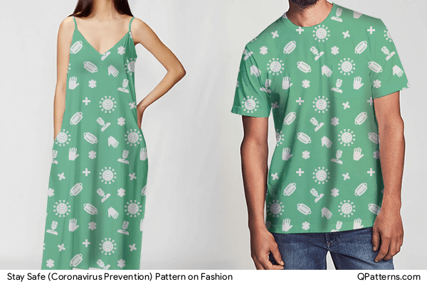 Stay Safe (Coronavirus Prevention) Pattern on fashion