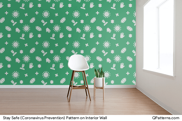 Stay Safe (Coronavirus Prevention) Pattern on interior-wall