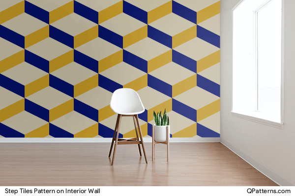 Step Tiles Pattern on interior-wall