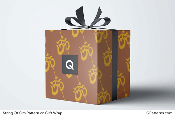 String Of Om Pattern on gift-wrap