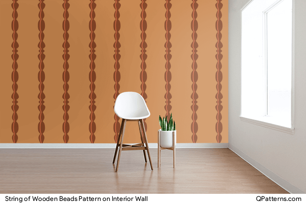 String of Wooden Beads Pattern on interior-wall