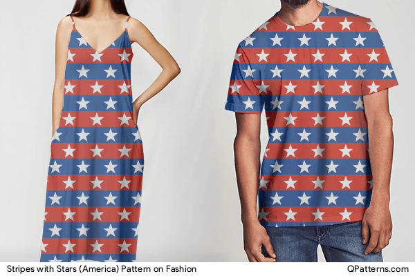 Stripes with Stars (America) Pattern on fashion
