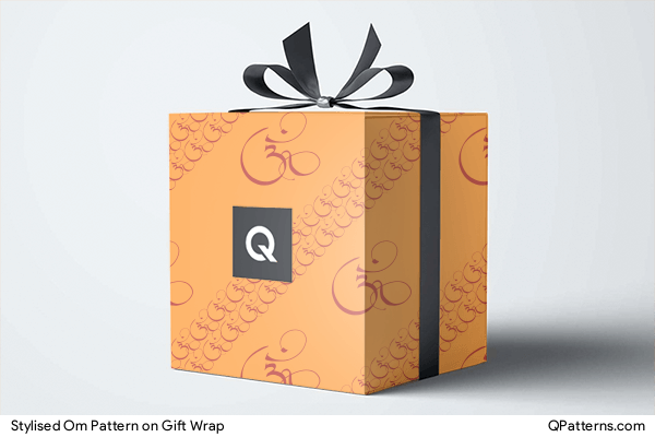 Stylised Om Pattern on gift-wrap