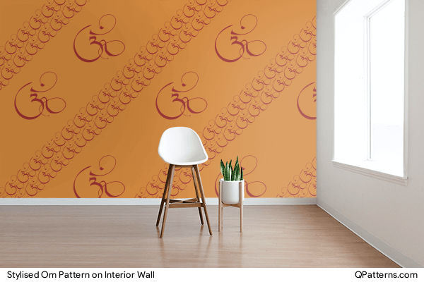 Stylised Om Pattern on interior-wall