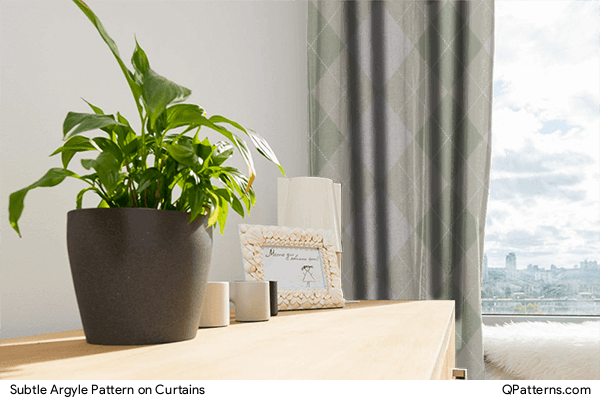 Subtle Argyle Pattern on curtains