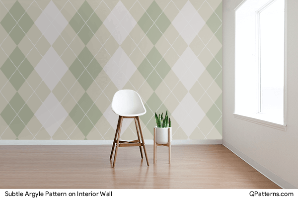 Subtle Argyle Pattern on interior-wall