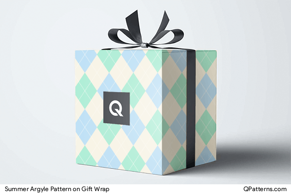 Summer Argyle Pattern on gift-wrap