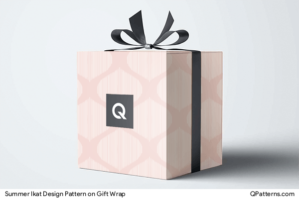 Summer Ikat Design Pattern on gift-wrap