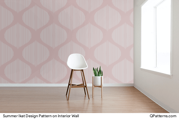 Summer Ikat Design Pattern on interior-wall