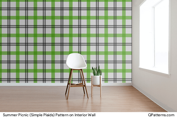 Summer Picnic (Simple Plaids) Pattern on interior-wall