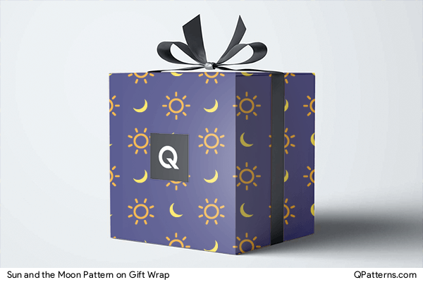 Sun and the Moon Pattern on gift-wrap