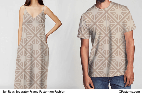 Sun Rays Separator Frame Pattern on fashion