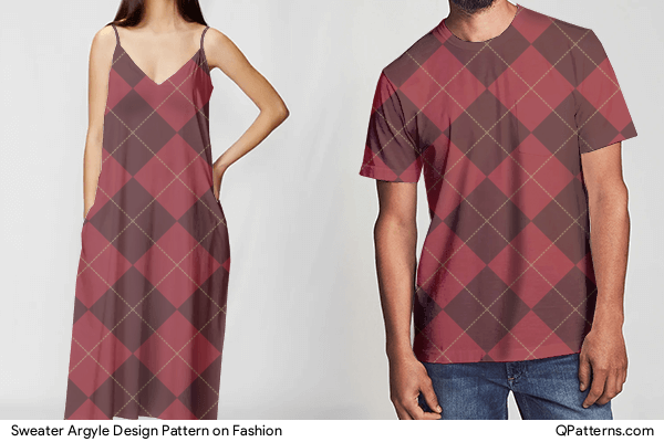 Sweater Argyle Design Pattern on fashion