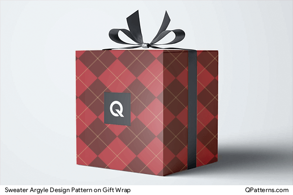 Sweater Argyle Design Pattern on gift-wrap