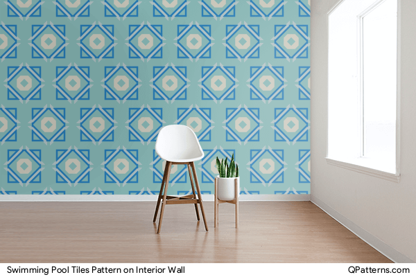 Swimming Pool Tiles Pattern on interior-wall