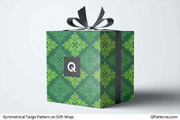 Symmetrical Twigs Pattern on gift-wrap