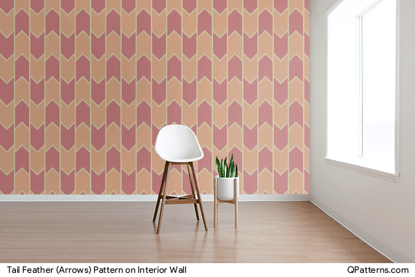 Tail Feather (Arrows) Pattern on interior-wall