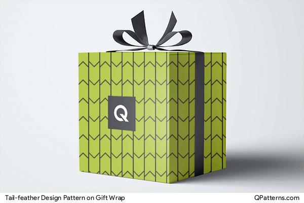Tail-feather Design Pattern on gift-wrap