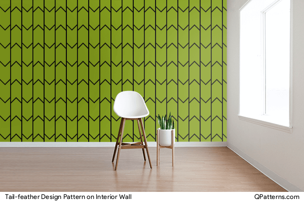 Tail-feather Design Pattern on interior-wall