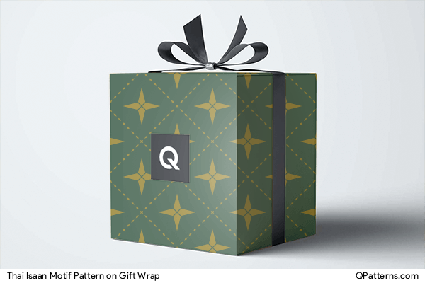 Thai Isaan Motif Pattern on gift-wrap