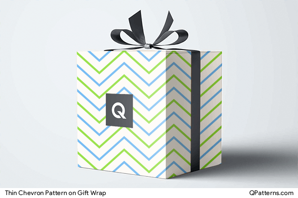 Thin Chevron Pattern on gift-wrap