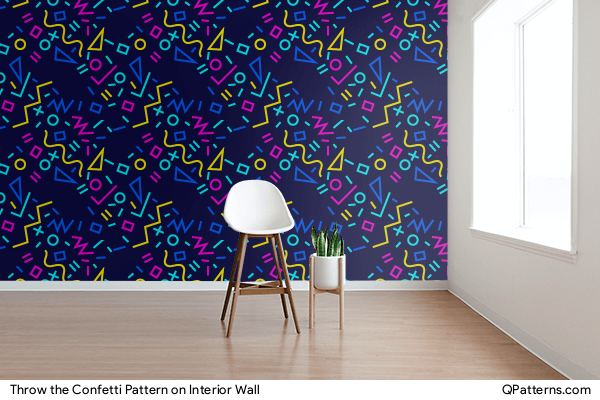 Throw the Confetti Pattern on interior-wall