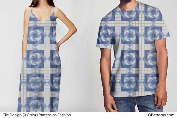 Tile Design (3 Color) Pattern on fashion