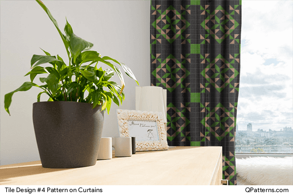 Tile Design #4 Pattern on curtains