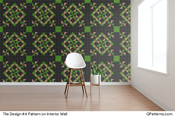 Tile Design #4 Pattern on interior-wall