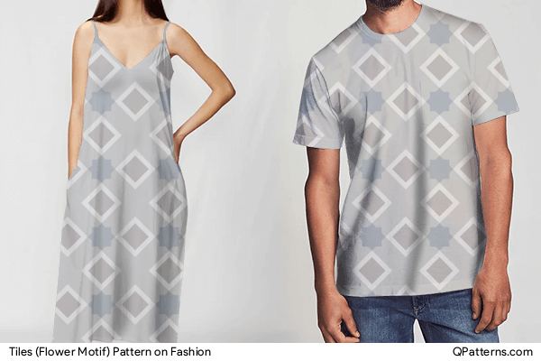 Tiles (Flower Motif) Pattern on fashion