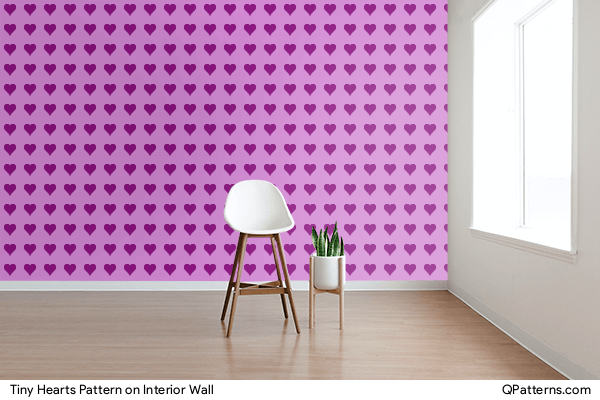 Tiny Hearts Pattern on interior-wall