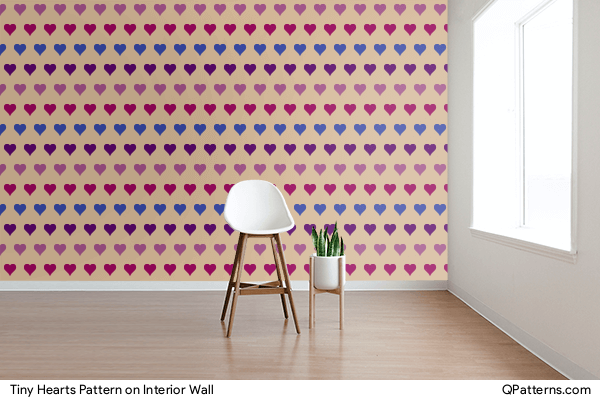 Tiny Hearts Pattern on interior-wall